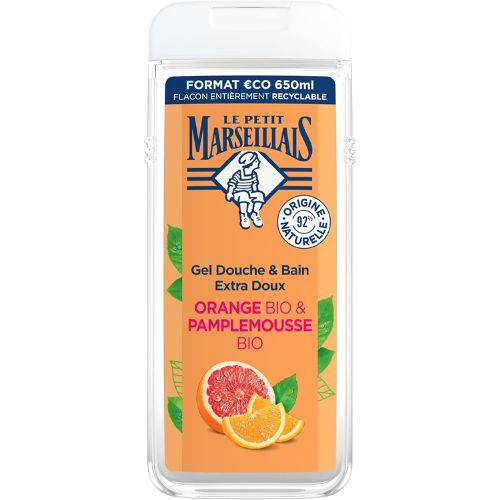 LE PETIT MARSEILLAIS - GEL DOUCHE & BAIN EXTRA DOUX ORANGE & PAMPLEMOUSSE BIO