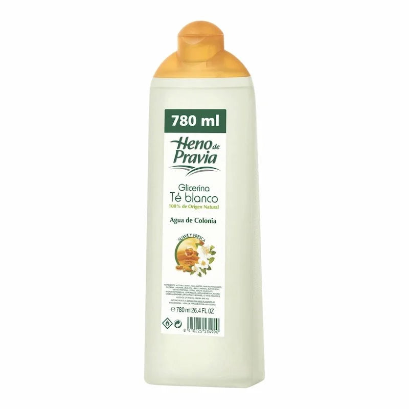 Heno de Pravia – Eau de Cologne à la Glycerine et Thé Blanc – 780 ml