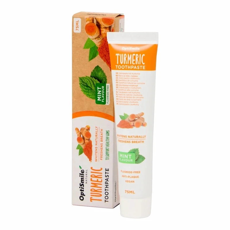OptiSmile Dentifrice Naturel Curcuma & Menthe– Blanchiment Doux et Fraîcheur