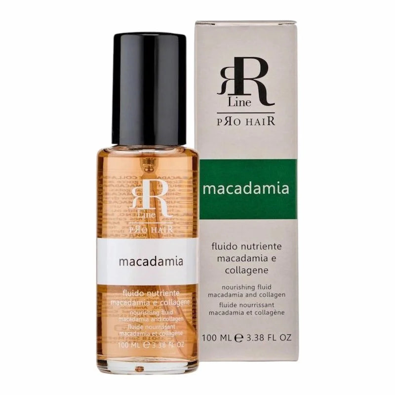 RR Line Macadamia Fluide Nourrissant Macadamia & Collagène 100ml – Soin Sans Rincage Cheveux Secs & Abimes