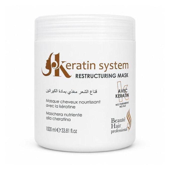 Keratin system Restructuring Mask - Masque Cheveux Nourrissant à la Kératine 1000ml