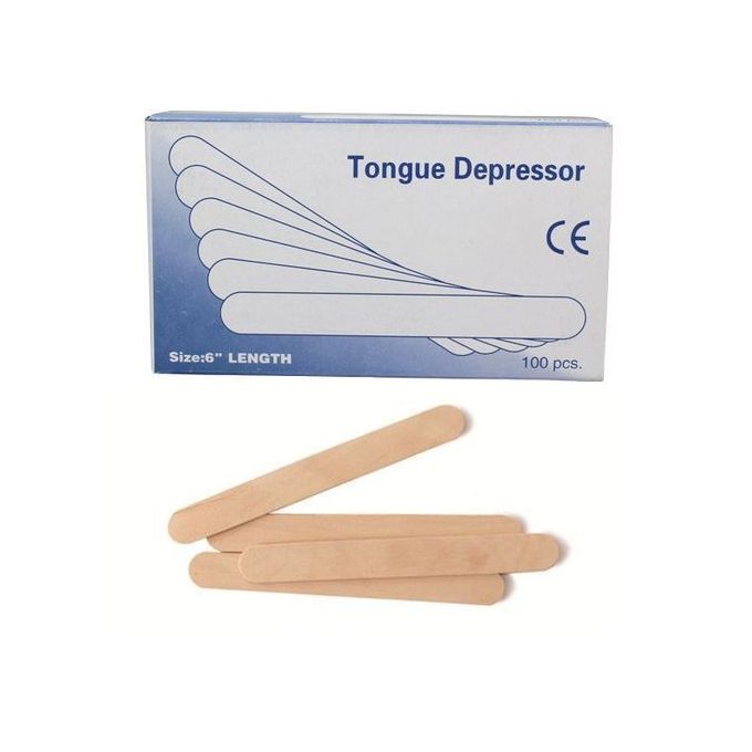 Spatules en bois naturelles – 100 pcs (épilation cire & multi-usage)
