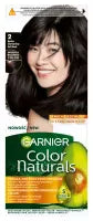 GARNIER - COLOR NATURALS Creme - Long-lasting, Nourishing Hair Color - 2.0 Soft Black