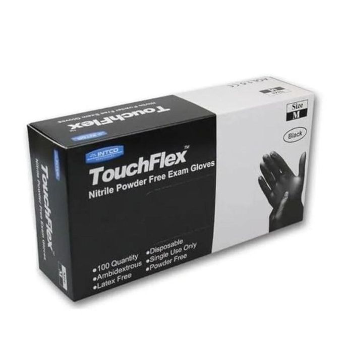 Gants d’Examen en Nitrile Sans Poudre boite de 100 pcs- NoIR