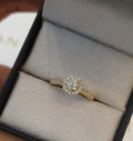 Bague Élégante en Plaqué Or avec Zircons