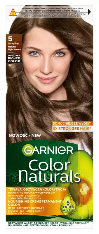 GARNIER - COLOR NATURALS Creme - Permanent Nourishing Hair Color - 5 Light Brown