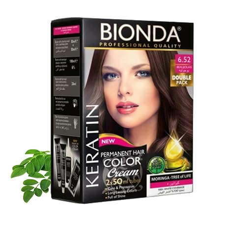 Bionda Professional Hair Colour 6.52  200 ml Double Pack Keratin