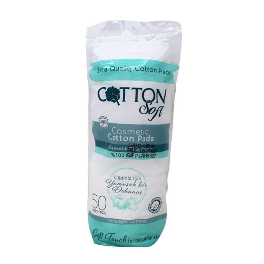 COTTON SOFT - SQUARE COSMETIC COTTON PADS (100PCS)