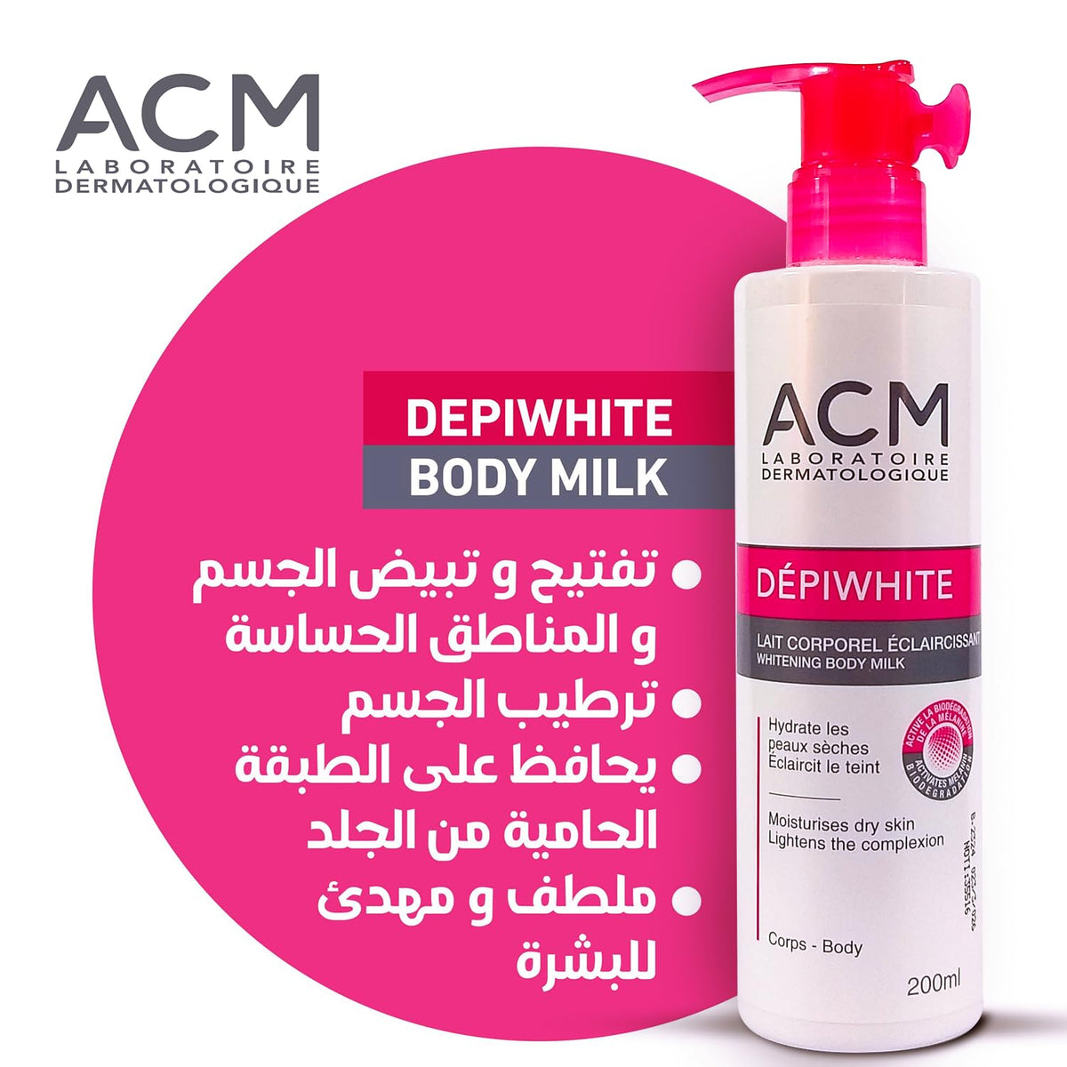 ACM DEPIWHITE LAIT ECLAIRCISSANT 500ML