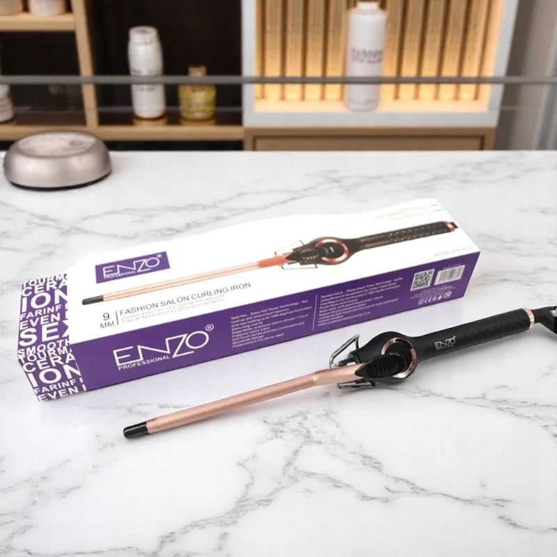 ENZO Professional Fashion Salon Hair Curling Irons with tourmaline ceramic coating.