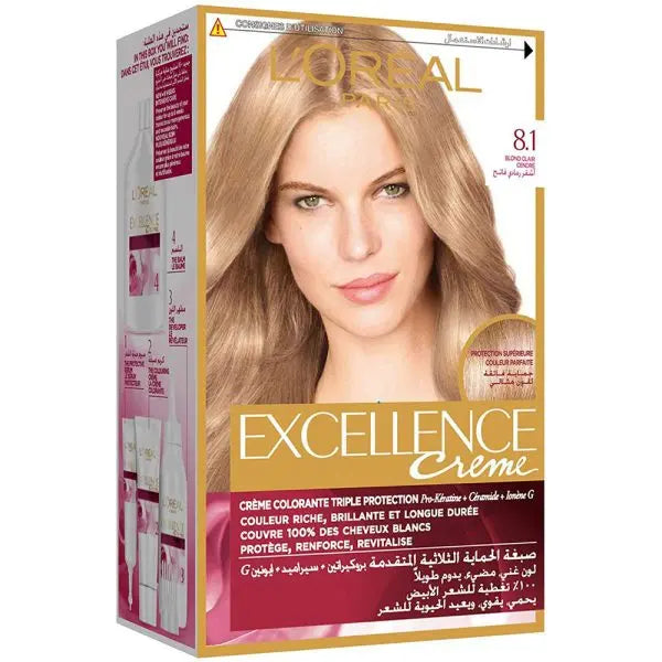 L’ORÉAL PARIS EXCELLENCE – CRÈME  TRIPLE SOIN – BLOND 8.1