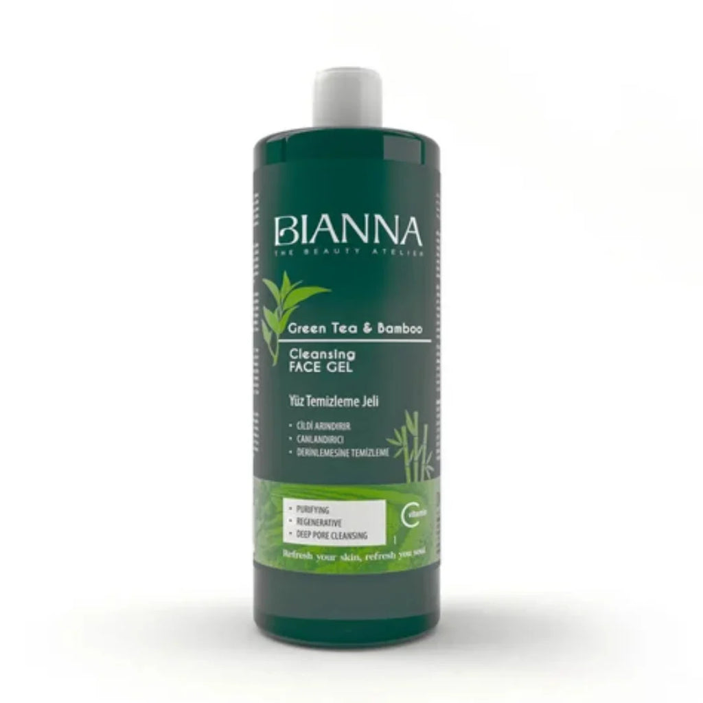 Bianna Green Tea and Bamboo Extract Facial Cleansing Gel 400 ml with Vitamin C