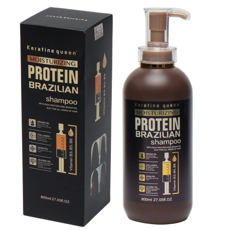 Shampooing Brésilien Hydratant au Protéine Keratine Queen – 800 ml