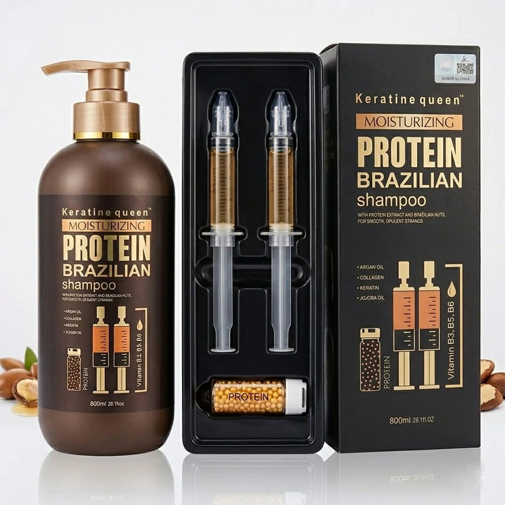 Shampooing Brésilien Hydratant au Protéine Keratine Queen – 800 ml