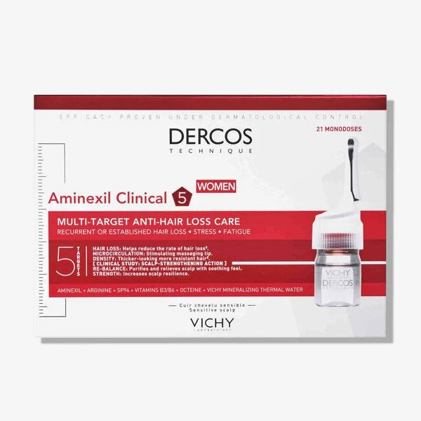 DERCOS AMINEXIL CLINICAL 5  FEMMES Efficacité anti-chute.