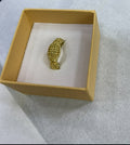 Bague Élégante en Plaqué Or avec Zircons