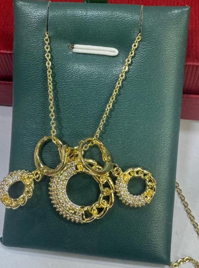 Collier/boucles - Acier inoxydable  - Femme - Résistant à l'eau