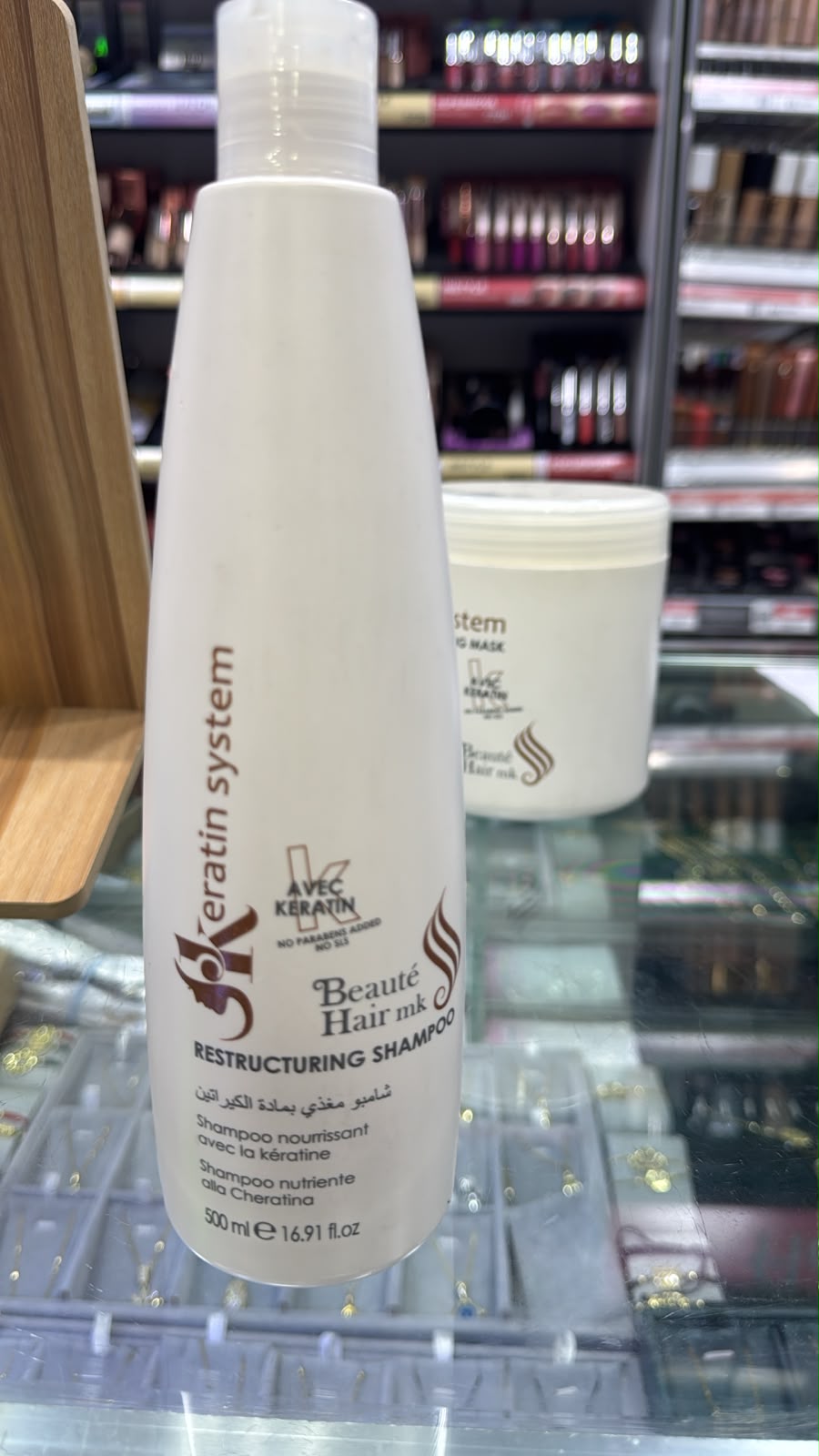 Keratin system shampoin sans sulfate-sans parabens 500 ml