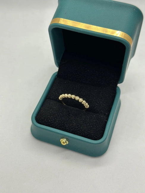 Bague Élégante en Plaqué Or avec Zircons