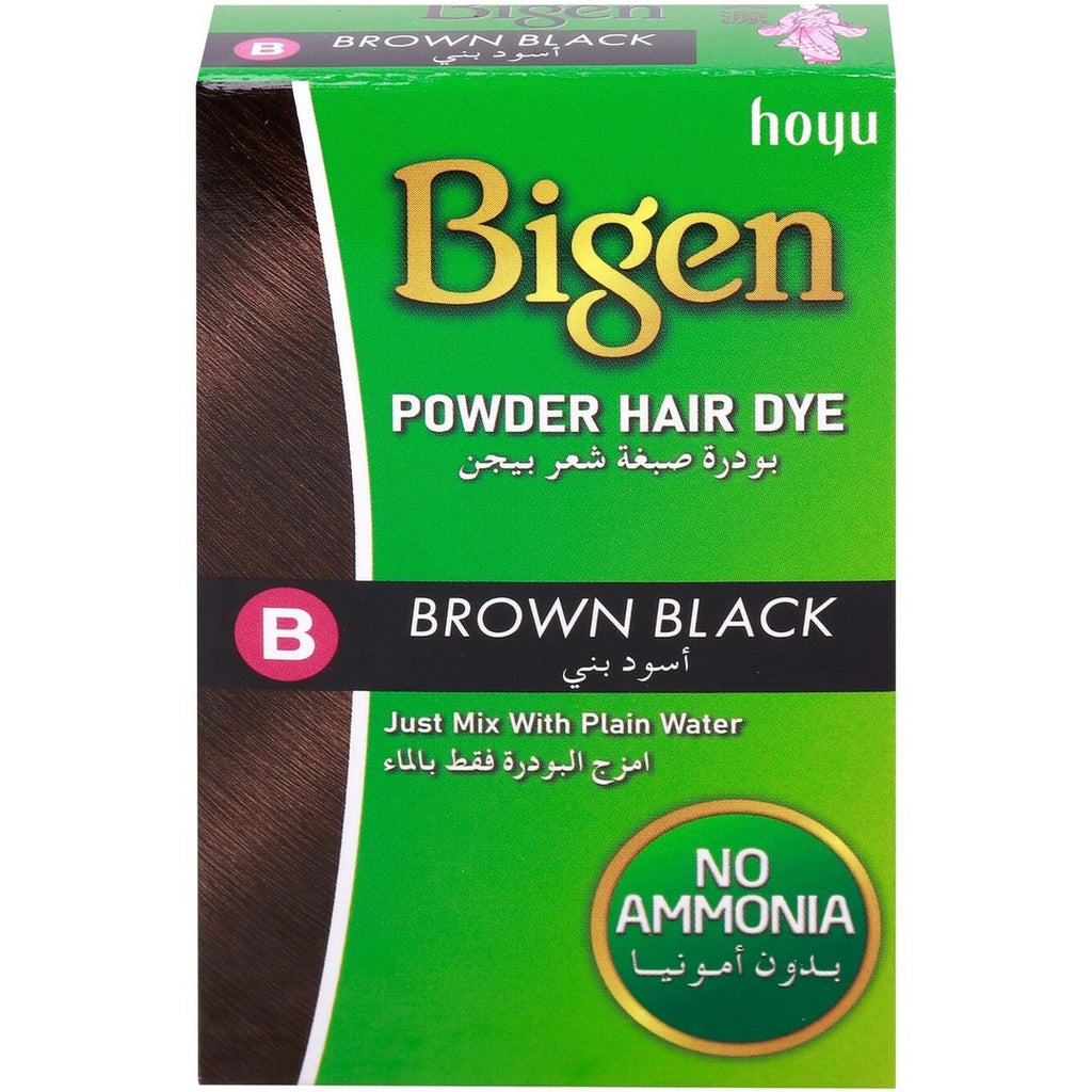 Bigen Teinture des Sourcils en poudre- Sans ammoniaque- Noir Marron