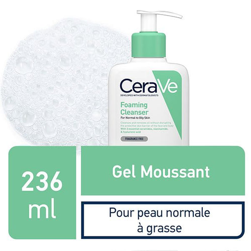 CERAVE - GEL MOUSSANT VISAGE ET COU  236 ML