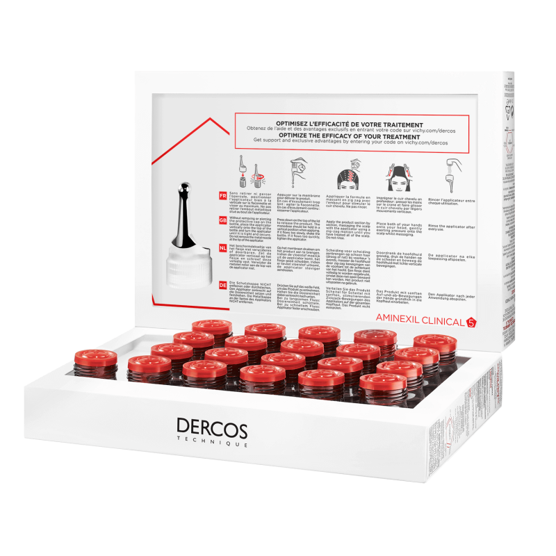 DERCOS AMINEXIL CLINICAL 5  FEMMES Efficacité anti-chute.
